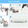 2 Pack Anti-Slip Polished Chrome Bath Grab Bar 24 Inch - 1.25 Diameter, Zepolu SUS304 Stainless Steel Safety Shower Bars w/Gray Rubber Grip, Balance Support Bar Grab Rail for Elderly Senior Handicap view 4