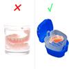 Denture Bath Case Portable Orthodontic Dental Retainer Box False Teeth Storage Container for Denture, Invisalign, Braces, Mouth Guard Travel Cleaning Retainer (Dark Blue) view 4