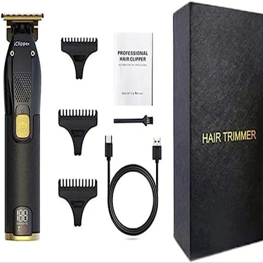 2023 T9 USB Hair Clipper Professional Electric hair trimmer Barber Shaver Trimmer Beard 0mm Men Hair Cutting Machine for men (Gold)
