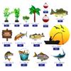 17 PCS Gone Fishing Cake Topper Fish Cake Topper Fisherman Themed Birthday Cake Decorations with Sea Bass Seaweeds (Fishing) view 2