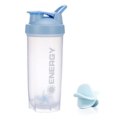 Didiseen Protein Shaker Bottle - Premium Shaker for Protein Shakes with Mixball - BPA Free Durability Leakproof, Odourless for Fitness Gym Sports - 700ml / 24oz (Blue)