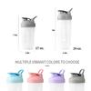Didiseen Protein Shaker Bottle - Premium Shaker for Protein Shakes with Mixball - BPA Free Durability Leakproof, Odourless for Fitness Gym Sports - 700ml / 24oz (Blue) view 3