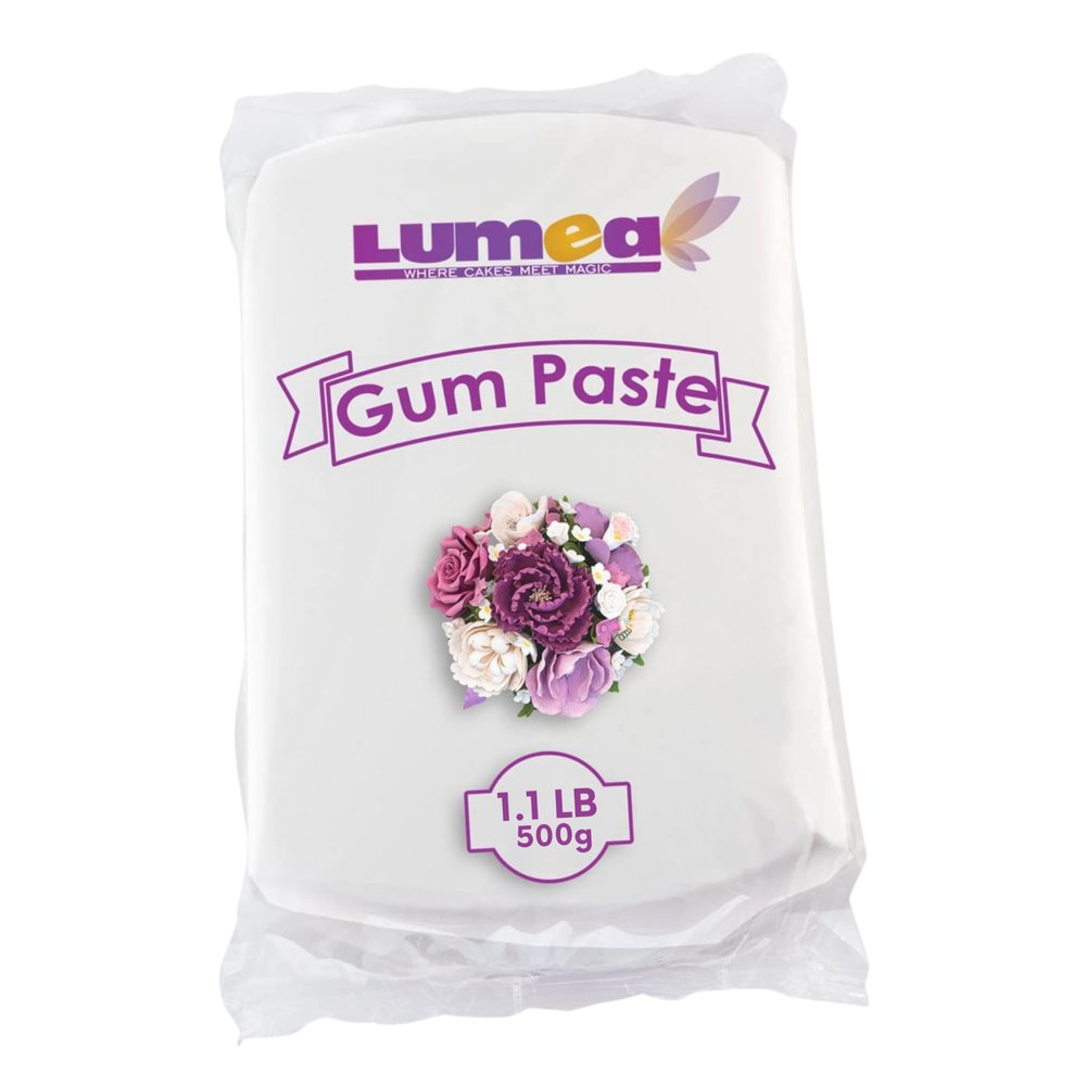 Dekozauber24 Flower paste, 500g, white, gum paste, icing, flexible and strong, edible cake decoration sugar paste