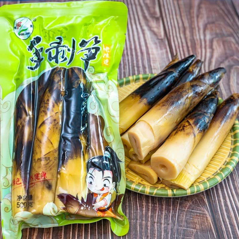 Delicious Instant Handpeeled Bamboo Shoots 500g/bag, Spicy Pickled Pepper Crispy Bamboo Shoots, Fresh Bamboo Shoots Tips, Chinese Spicy Snacks, Spicy Vegetables, Instant Food (Original flavor,3 bags)