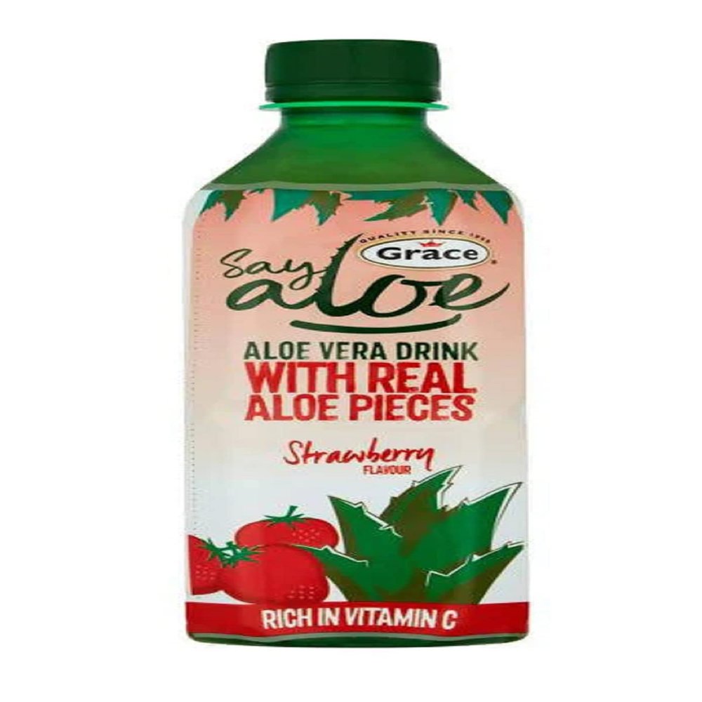 Grace Aloe Vera Strawberry Drink, 1.5 ltr X 6