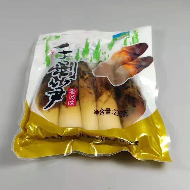   Instant hand peeled bamboo shoots, Fresh pickled pepper bamboo shoots tips 230g/bag, Sour and spicy vegetable snacks, Chinese pickles, Seasoning, Side dishes (Old soup flavor,1 bag)