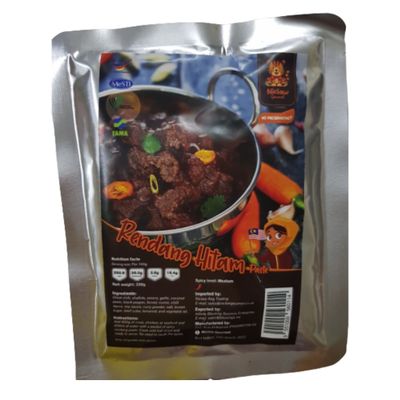 Instant Rendang Hitam for meat from Balik Pulau, Penang Island, Malaysia, Suitable for Meat Dendeng, Less Spicy, each 250g, Expiry: 23rd Jul 2027