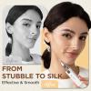 Portable Eyebrow Trimmer & Facial Hair Removal for Women, Rechargeable 2 in 1 Hair Remover and Eyebrow Razor, Eyebrow Lips Body Facial Hair Remover for Women with Built-in LED Light view 4