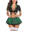 Lingerie for Women UK Underwear Women Fashion Cosplay Schoolgirl Lingerie Roleplay Lingerie Set Sexy Student Costumes Red Plaid Lace Set Two Piece Lingerie for Women view 4