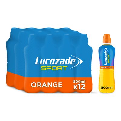 Lucozade Sport Body Fuel - Orange 12x500ml| Isotonic sports drink, with Electrolytes and Vitamin B3 | Still | Bursting with Flavour