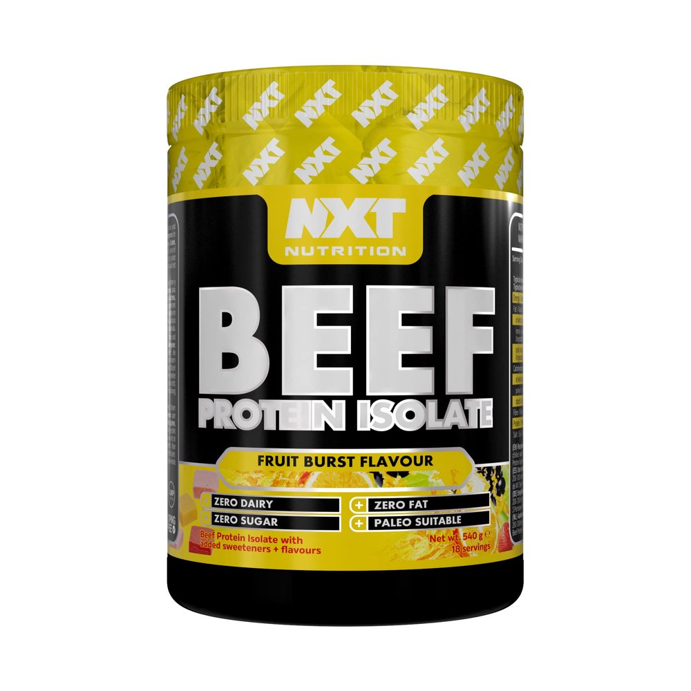 NXT Beef Protein Isolate 540g - High Protein Powder in Natural Amino Acids - Paleo, Keto Friendly - Dairy and Gluten Free | 540g (Fruit Burst)