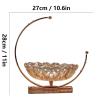 LUCBEI Fruit Bowls Crystal Glass Fruit Plate Modern Creative Handmade Candy Plate Home Living Room Decor Transparent Fruit Bowl Metal Base Fruit Dish fruit basket view 2