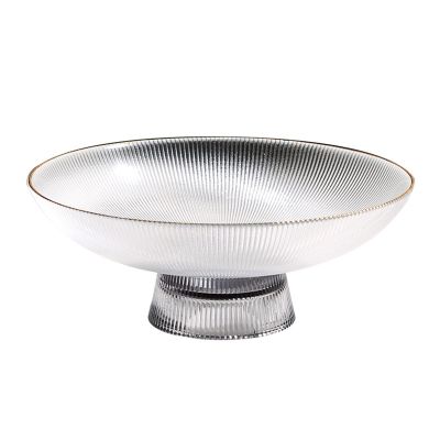 Fruit Bowls Round Glass Fruit Bowl Home Living Room Decor Desktop Candy Plate Fruit Plate Creative Transparent Fruit Dish fruit basket (Size : A)