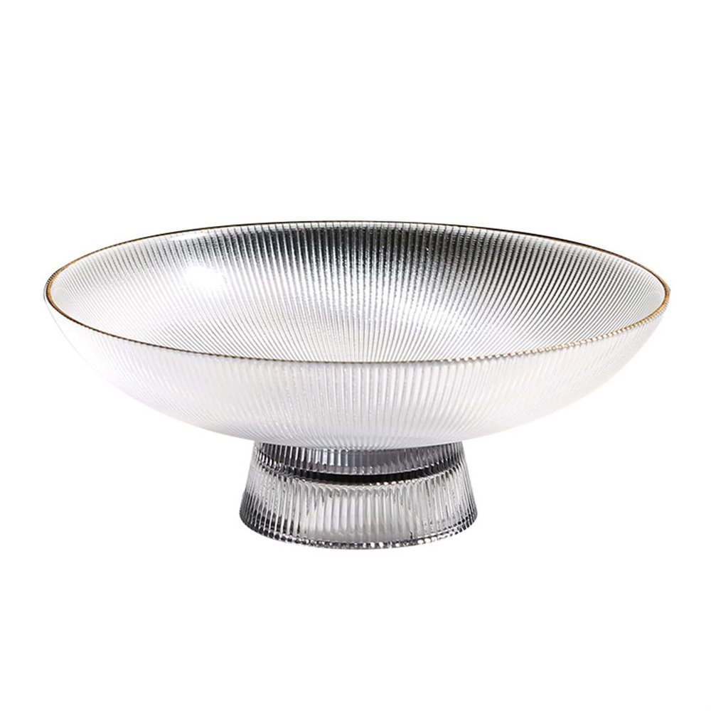 LUCBEI Fruit Bowls Round Glass Fruit Bowl Home Living Room Decor Desktop Candy Plate Fruit Plate Creative Transparent Fruit Dish fruit basket (Size : B)