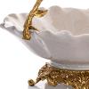 Fruit Bowls Ceramic Fruit Plate Chinese Retro Handmade Copper Craft Fruit Dish Home Living Room Decoration Porcelain Candy Bowl fruit basket view 3