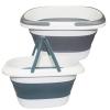 2 Pack Large Collapsible Bucket 4.2 Gallon/16L Portable Collapsible Bucket Foldable Laundry Basket Lightweight Mop Bucket with Handle for House Cleaning, Car Washing, Fishing, Camping view 1