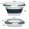 2 Pack Large Collapsible Bucket 4.2 Gallon/16L Portable Collapsible Bucket Foldable Laundry Basket Lightweight Mop Bucket with Handle for House Cleaning, Car Washing, Fishing, Camping view 2