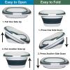 2 Pack Large Collapsible Bucket 4.2 Gallon/16L Portable Collapsible Bucket Foldable Laundry Basket Lightweight Mop Bucket with Handle for House Cleaning, Car Washing, Fishing, Camping view 3