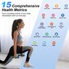 Healthkeep Body Fat Scale with Large VA Display, 15 Body Datas with Heart Rate, Smart Weight Scale Compatible with iOS & Android, Max 400lb/180kg, 28cm, Multicolored view 3