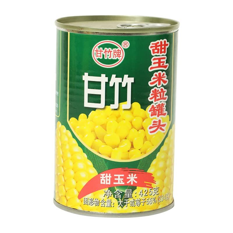 Canned Whole Kernel Sweet Corn,Fresh Salad Vegetable,15oz/425g/can,Fresh Cut Golden Kernel Corn,No GMO,Vegan,Healthy Nutritious100% sweet Variety Corn,Natural Flavor,ready-to-eat Chinese snack (3can)