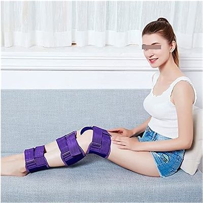 Samnuerly O/X Type Legs Bowed Adjustable Legs Genu Valgum Straightening Posture Corrector Correction Belt Straightening Bandage Beauty Leg Band for Adults Kids (Lila A)