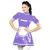 24 Colors Cosplay Maid Dress + Apron Sexy High Neck Latex Dress Lady Role Play Servant Costume Retro Party Short Sleeve Vestido view 1