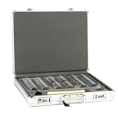 NICHOY 158pcs Optical Trial Lens Set Optometry Kit, Eye Protection Accessories, Metal Rim Aluminum Case,for optical shop, vision care center(Color:A,Size:158pcs)