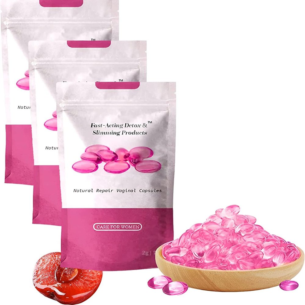DUBUSH Pink Marine Fish Oil Softgels Anniecare Instant Itch Relief Detox Slimming Capsules Tightens & Deodorizes - Keeps You Fresh
