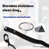 Men's Adjustable Chastity Cage Auxiliary Belt Elastic Anti-Falling Fun CB Chastity Lock Belt-Black Male Chastity Belts Black view 2