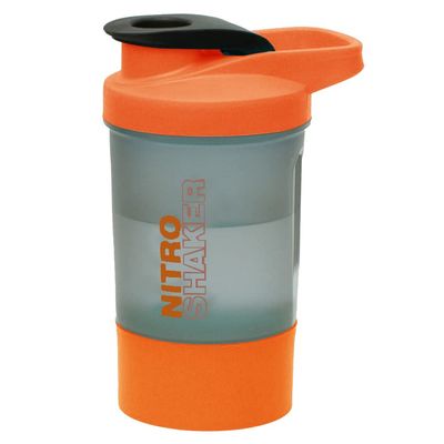 600ml Protein Shaker Bottle ORANGE with Mixing Ball, Supplement Storage Cup BPA Free Secure Flip Flap Lid Leak Proof Nitro Shaker Bottle Plastic Reusable Shaker Cups for Sports and Gym Fitness Purpose