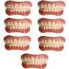 PROPFE Dentures Cosmetic Veneer Whitening Temporary Prosthesis Teeth Top Bottom False Teeth Natural Tone Reusable Dental Prostheses for Men And Women,7 pairs view 1