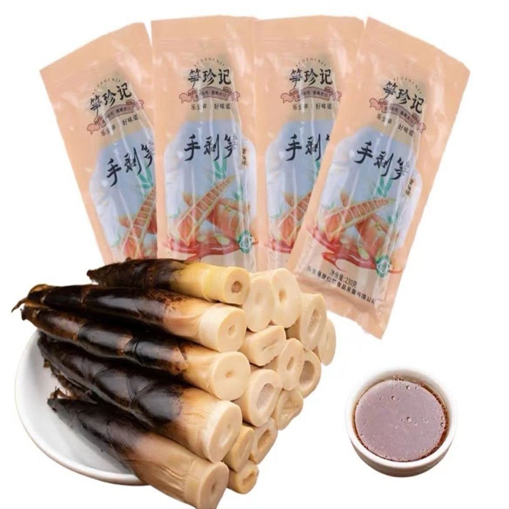 Hand peeled bamboo shoots 230g/bag,spicy pickled pepper spicy snack gift,vegetable pickles,sour bamboo shoots pickled pepper multi flavor,Chinese special food (Old soup flavor,1bag)