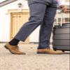 IOMI - Mens 18 mmHg Graduated Compression Travel Flight Socks for DVT (12-14 UK, Black (Squares)) view 2