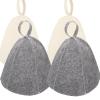 Beavorty 4pcs Felt Sauna Hat Lady Parts White Felt Ny Hats for Men Sauna Accessories for Women Men Wool Hat Sauna Supplies Comfortable Sauna Hat Sauna Supply Bathroom Sauna Hat Soft Man Die view 1