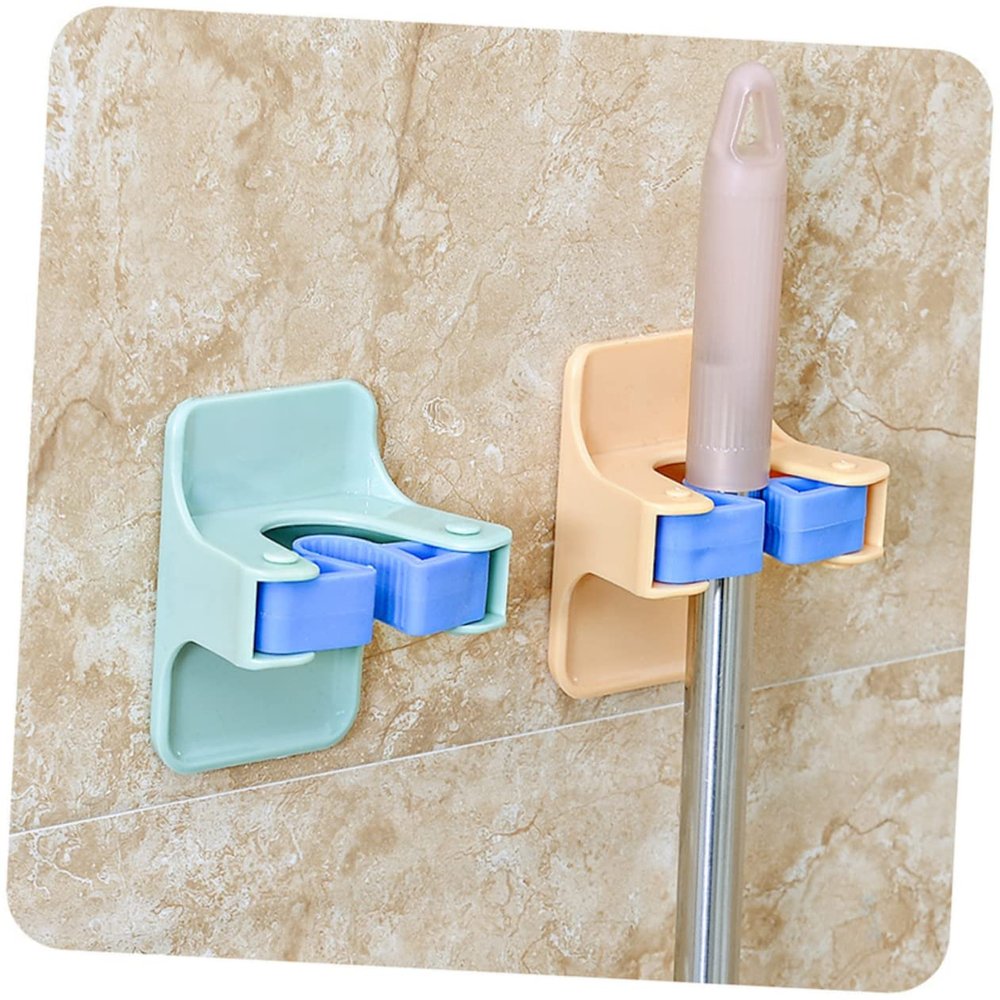 Alipis Broom Mop Gripper Wall Mount Clip Self Adhesive Mop Broom Holder for Home Office