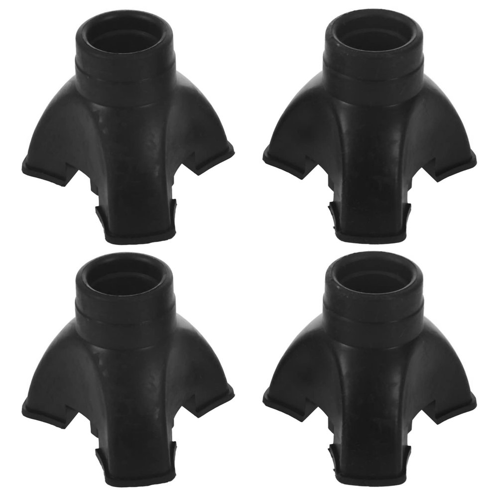 Leihao 4X Walking Stick End Tripod CANE TIP Self Standing Rubber NON- End Bottom