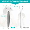 EZ COZY 2 Pack Metal Tongue Scraper for Adults, Stainless Steel Tongue Cleaner with Travel Case, Reusable Tongue Scraper for Oral Care view 2