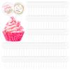 BBTO 100 Pieces 2 Inch Round Clear Acrylic Blank Cupcake Toppers Sticks for DIY Birthday Festival Party Baby Shower Wedding Party Cupcake Decoration view 1