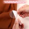 BBTO 100 Pieces 2 Inch Round Clear Acrylic Blank Cupcake Toppers Sticks for DIY Birthday Festival Party Baby Shower Wedding Party Cupcake Decoration view 3