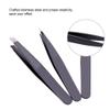 3pcs/Set Stainless Steel Tweezer,Flat Tip/Point Tip/Slant Tip, Hair Removal Makeup Tool,Eyebrow Tweezer(Black) view 4