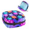 Sanitary Napkin Storage Bag, Period Kit Bag for School, Menstrual Cup Pouch, Sanitary Napkin Pads Organiser Bag, Colorful Pineapple Fruit Wave view 1