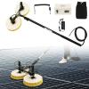 bcomedrag Solar Panel Electric Cleaning Tool, House Water Fed Pole Kit, Photovoltaic Panel Electric Cleaning Equipment Brush, 2 Round Brushes, With Accessories Set, Cable, 3.5/5.5/7.5M,3.5m view 1