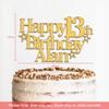 Personalised Happy Birthday Cake Topper by KreateSquare | Custom Party Decoration with Any Name Any Age | Multicolour Acrylic Cake Topper 13th 16th 18th 21st 30th 50th 60th 80th (Blue) view 4