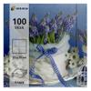 HEKU 100 Napkins, 3-ply, 33 x 33 cm, Absorbent and Practical Packaging, Ideal for Weddings, Anniversaries and Special Occasions, hyacinths view 2