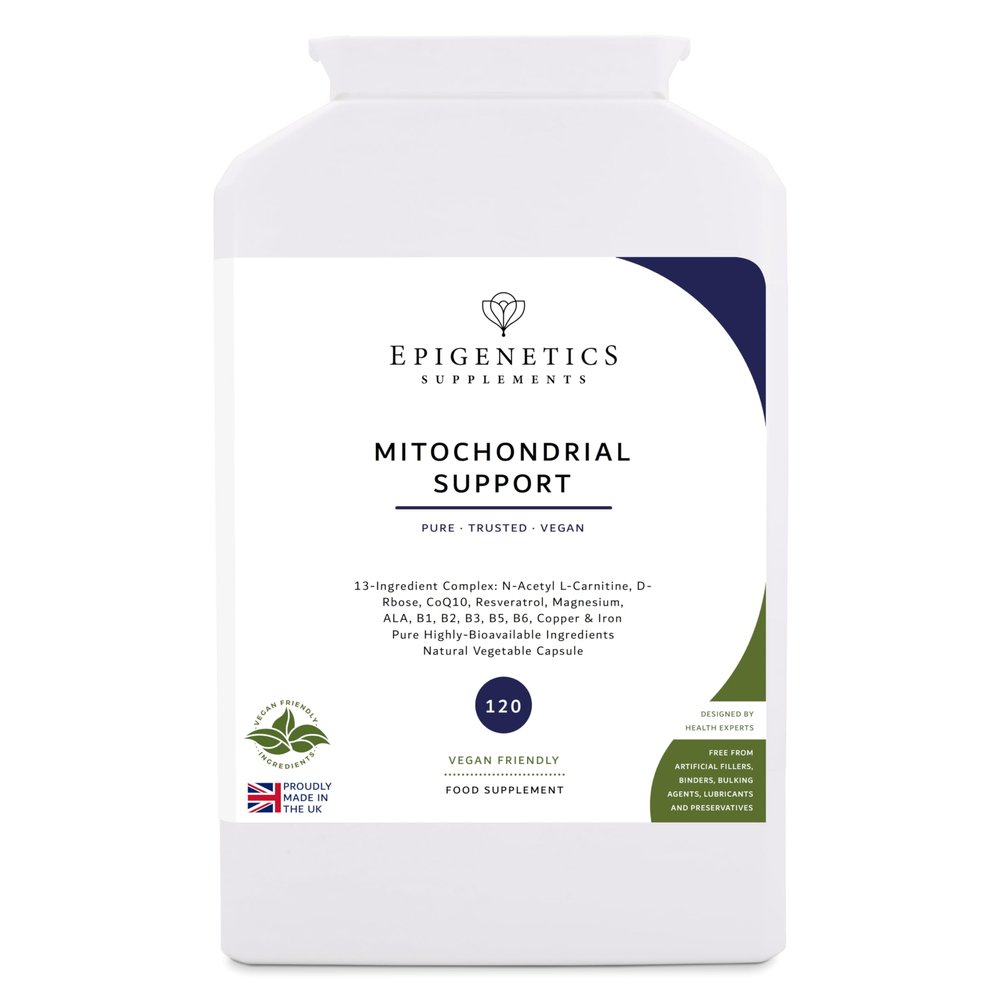Mitochondrial Support | 13-Ingredient Energy Complex: Vitamin, Mineral & Enzyme | 120 Vegan Friendly Capsules UK Made | Long 2 Month Supply by Epigenetics Supplements