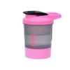 1 x 600 ML Plastic BPA Free Protien Shaker Bottle with Storage Compartment for Protein Powder Supplements Measurement Scale Steel Mixing Ball Flip Cap Screw Lid 100% Food Grade (random) view 4
