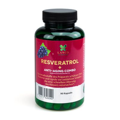 Dietary Supplement Lanco Nutritions Resveratrol + 90 Capsules