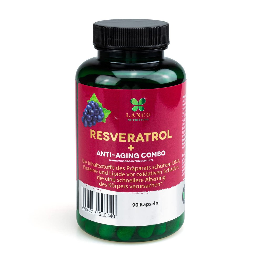 Dietary Supplement Lanco Nutritions Resveratrol + 90 Capsules