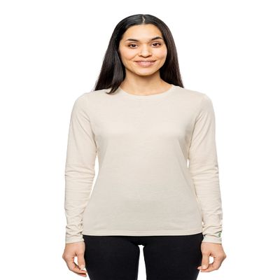Insect Shield Women's Tri-Blend Long Sleeve T-Shirt, Light Sand, XXL