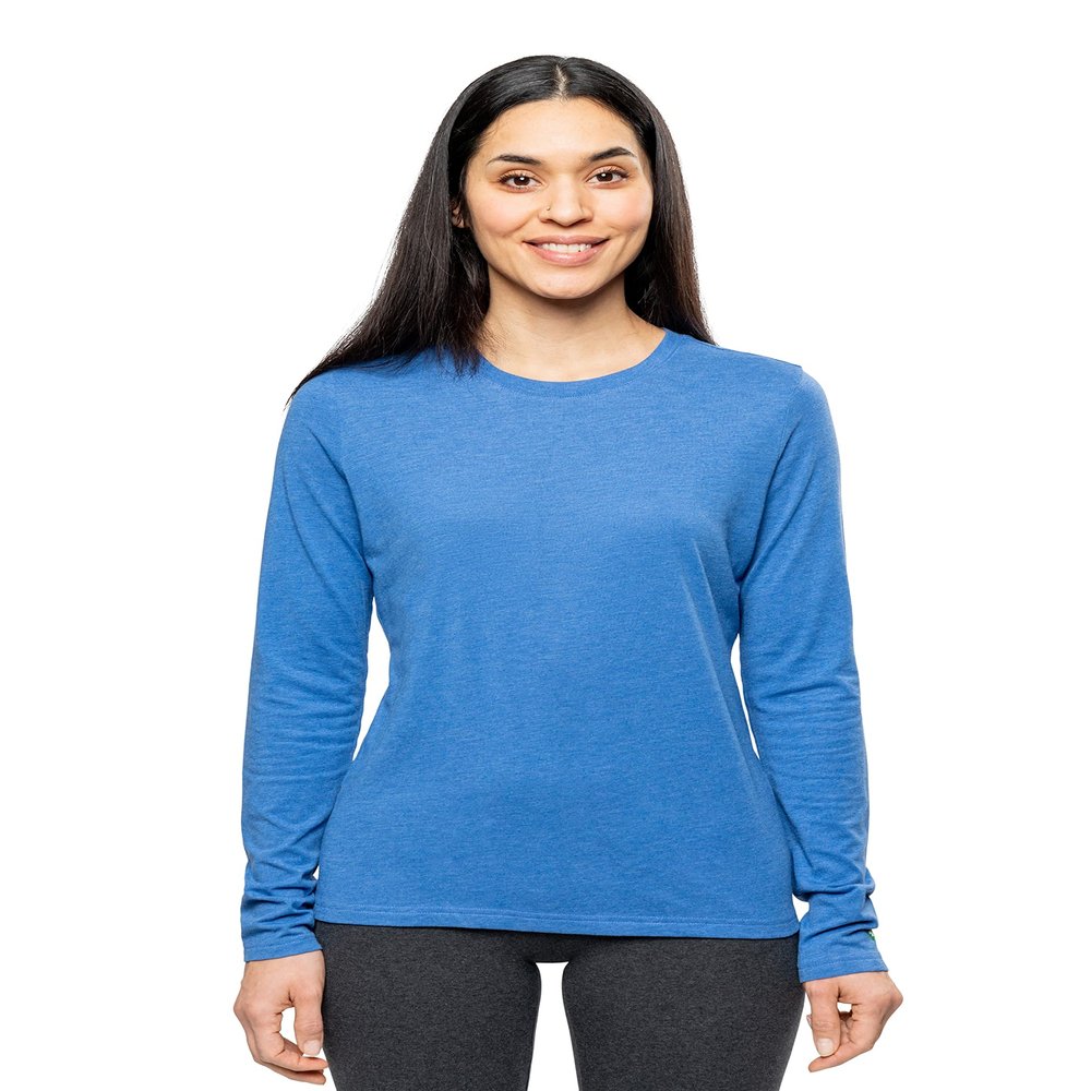 Insect Shield Women's Tri-Blend Long Sleeve T-Shirt, Royal Heather, M